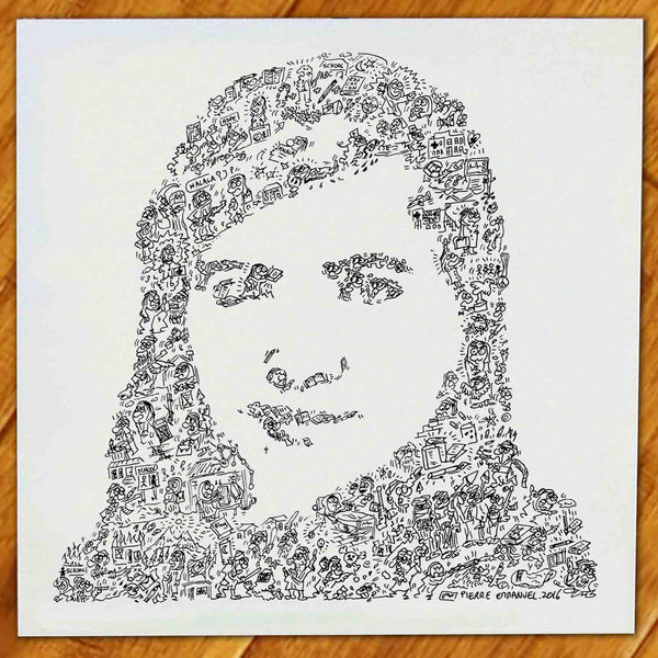 Malala Yousafzaibiographie drawing drawinside