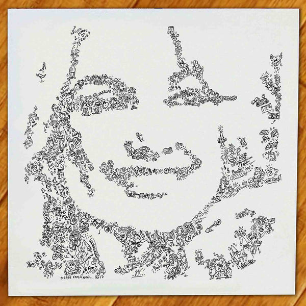 dolly parton doodle artwork drawing by drawinside