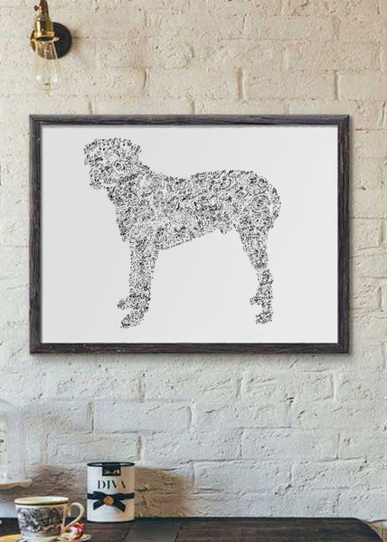 Bullmastiff dog breed print