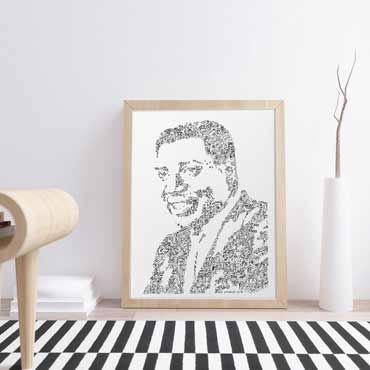 Otis Redding doodle drawing made by hand by drawinside