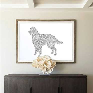 French Spaniel print with breed story