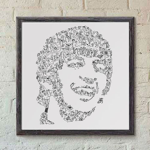 Ringo Star print with doodles