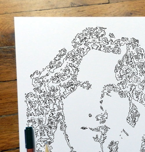 Oscar Wilde continuous line drawing