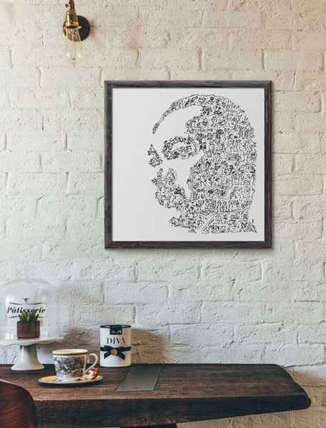 Martin Luther King Jr ink drawing