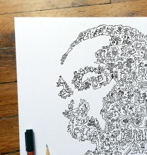 Martin Luther King Jr doodle drawing drawinside