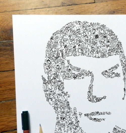 mr spock portrait made of doodles by drawinside