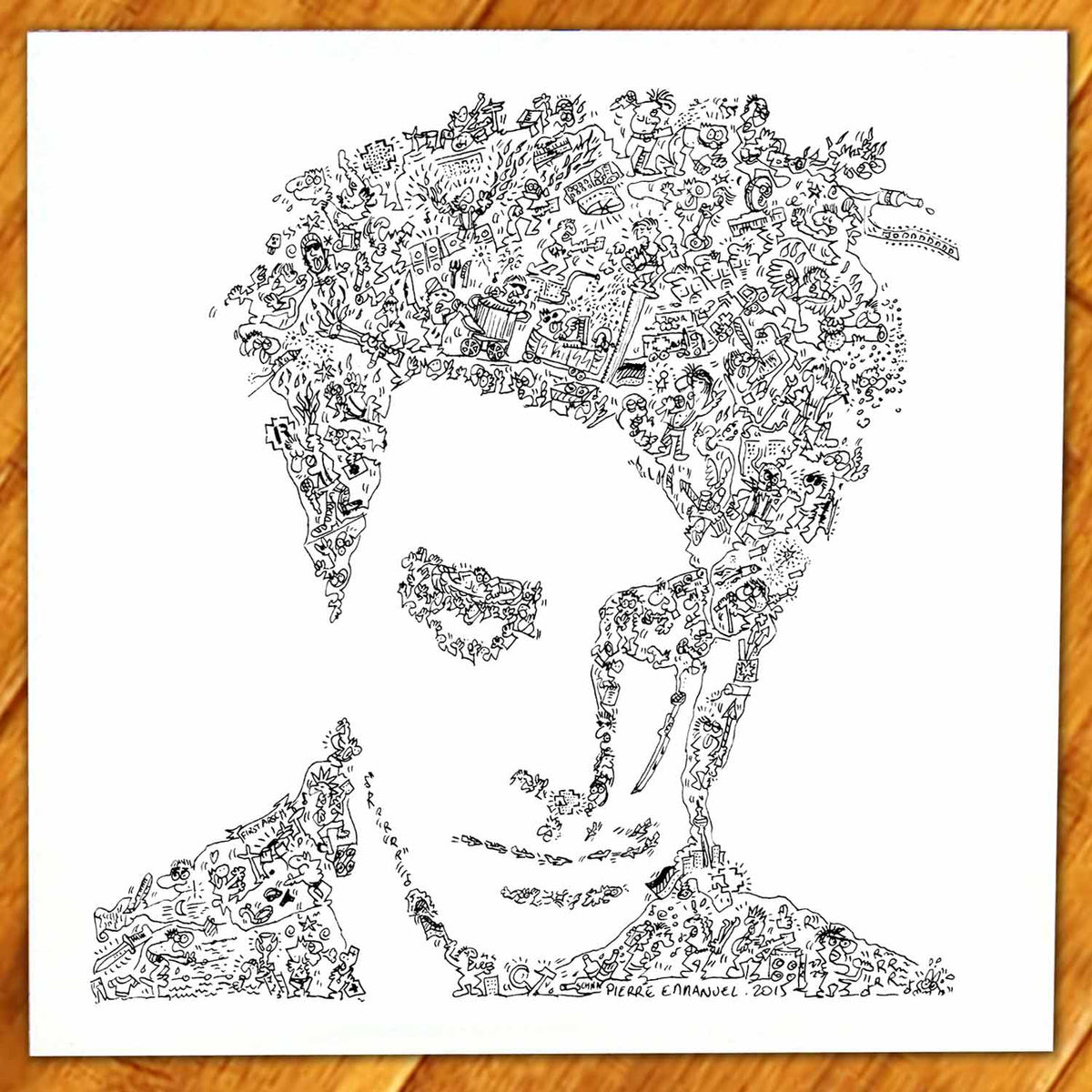 Till Lindemann poster ink drawing Rammstein – drawinside