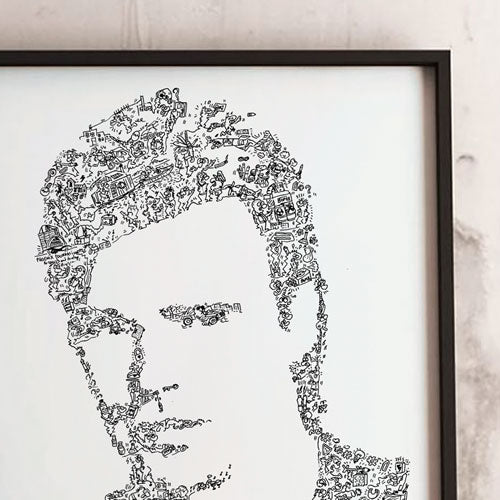 MacGyver doodle art with DIY details inside by drawinside
