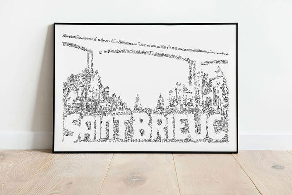 Affiche Ville Vintage Saint-Brieuc