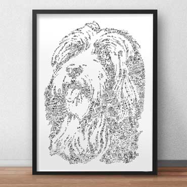 bearded collie poster