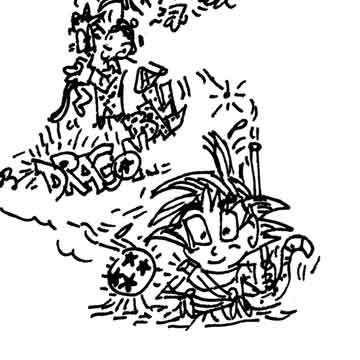 detail dessin songoku