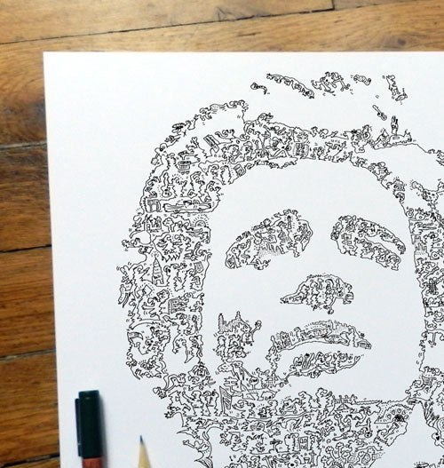 Bruce Springsteen the boss doodle drawing