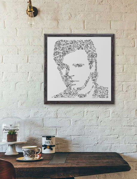 angus MacGyver print with doodles by drawinside