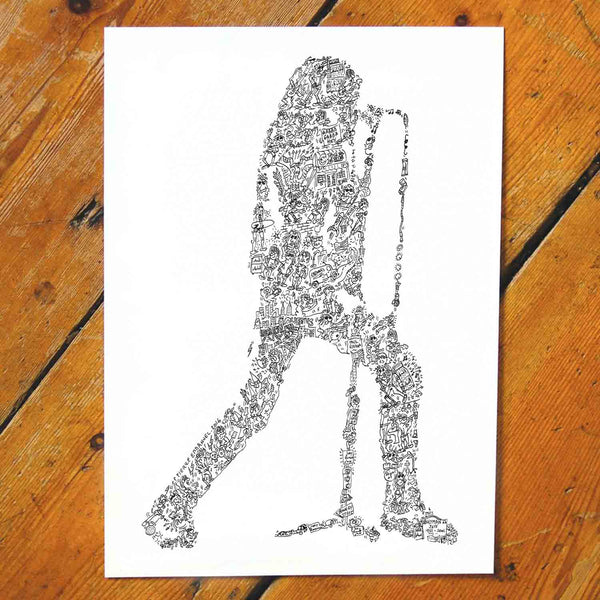 Joey Ramone biography portrait drawing  drawinside