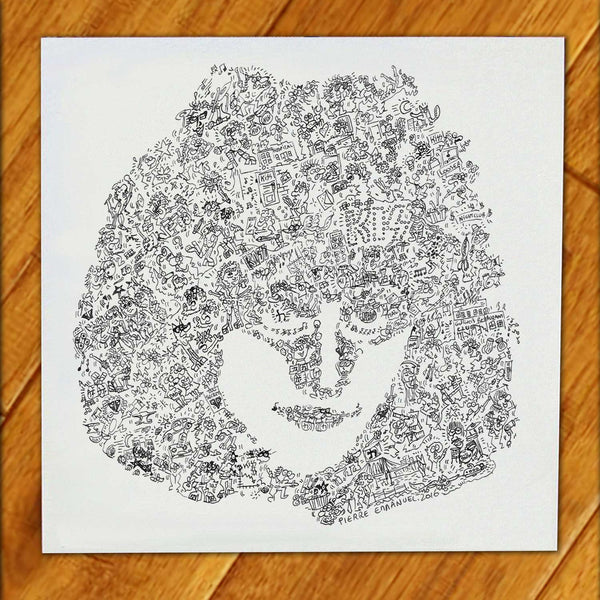eric Carr kiss band doodle artwork of the fox