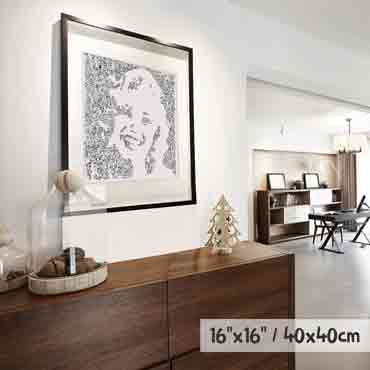 Marylin Monroe doodle art drawing by drawinside