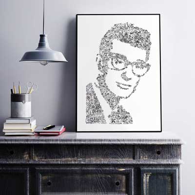 Buddy Holly doodle art drawing inspired by his biography