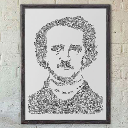 Edgar Allan Poe literature print
