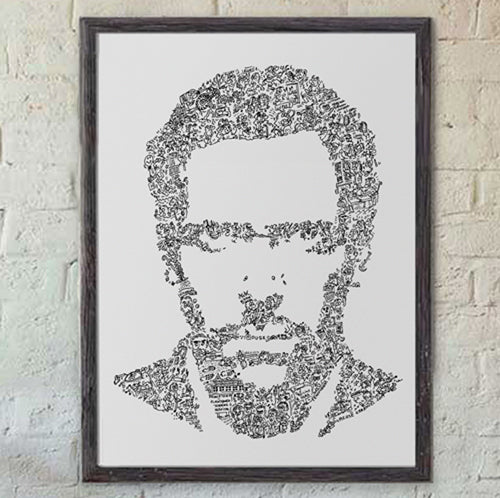 Dr House print by drawinside