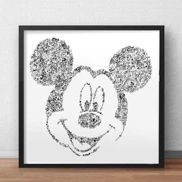 Mickey Mouse ink drawing by drawinside