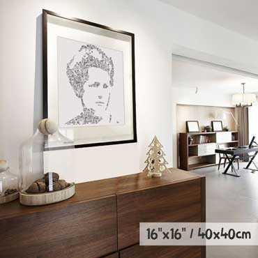 affiche poster Marie Curie dessin drawinside