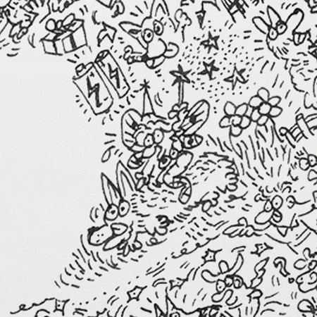 Pembroke Welsh Corgi fairy drawing detail
