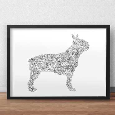 boston terrier art gift print breed