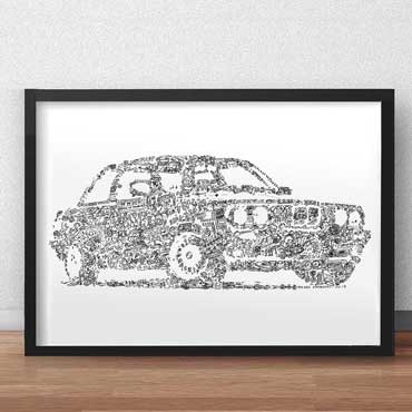 bmw e30 art print details doodles automotive