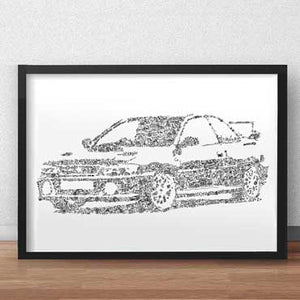 Subaru Impreza WRX art print illustration