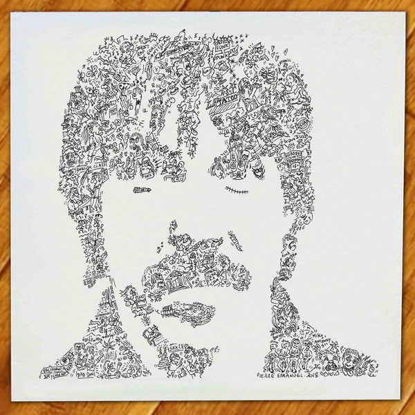 Anthony Kiedis doodle ink drawing by drawinside