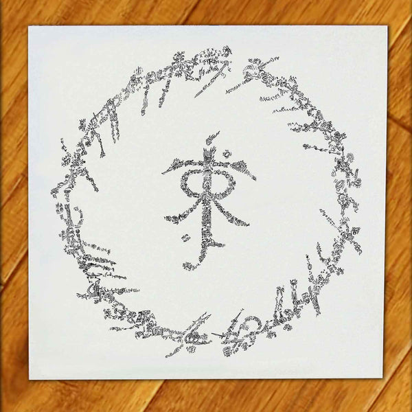 Tolkien jrrt logo art print monogram symbol