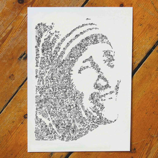 Mother Teresa biography drawing ink by drawinside
