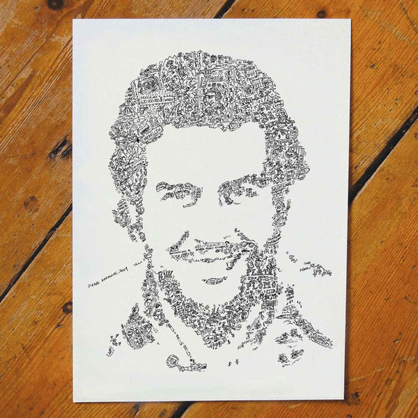 Pablo Escobar print biography portrait fun facts