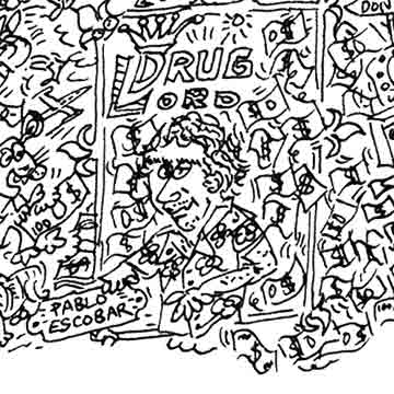 drug lord pablo escobar doodle artwork