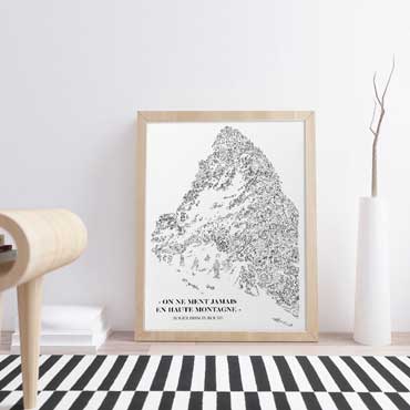 haute montagne poster illustration frison roche
