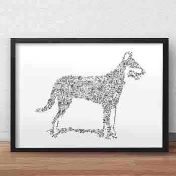 beauceron dog breed print art
