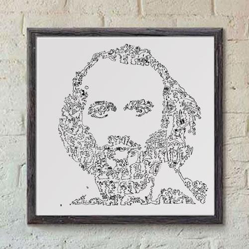 Maurice Gibb drawing print, ink on paper