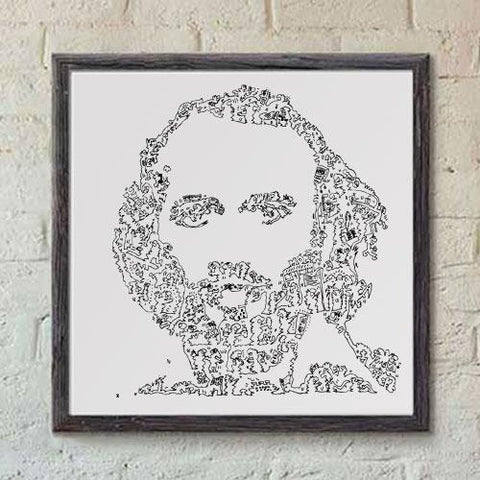 Maurice Gibb drawing print, ink on paper