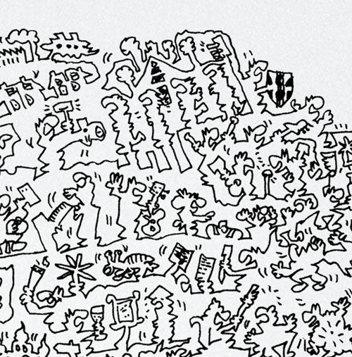 doodle detail of Paul Mc Cartney print