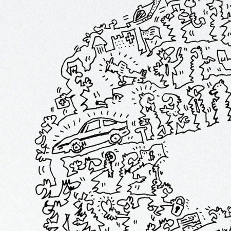 a team c4 corvette doodle detail