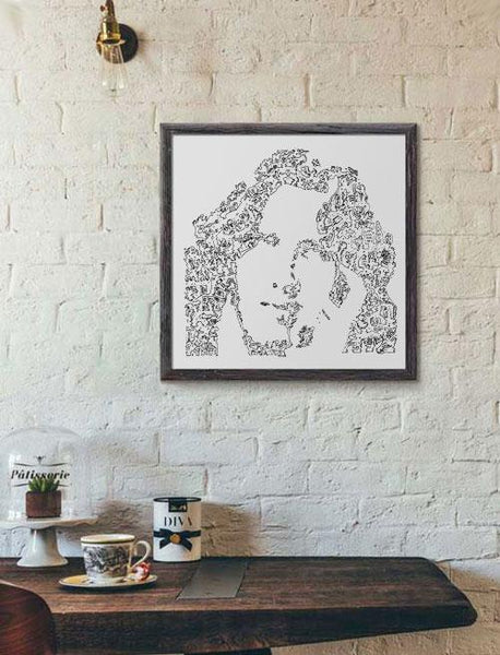 Oscar Wilde doodle art portrait