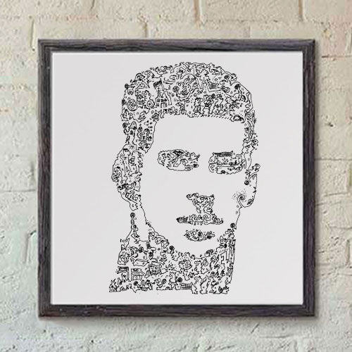 Novak Djokovic print tennis poster