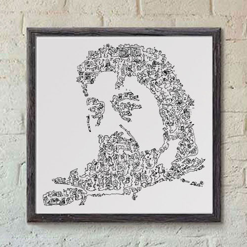 Serge Gainsbourg drawinside art print