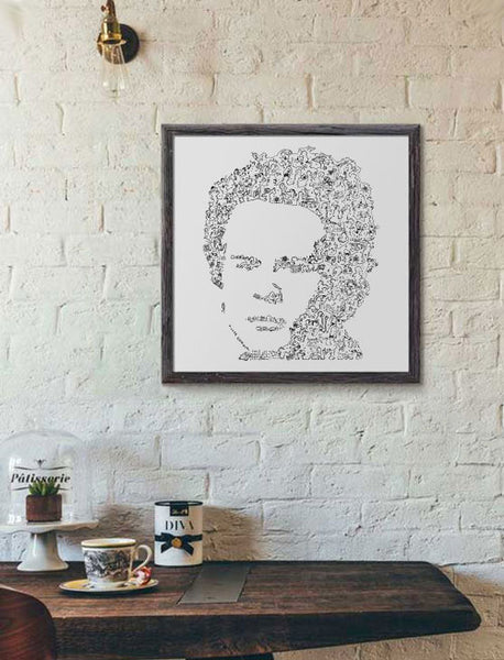 Art Garfunkel black and white print by drawinside