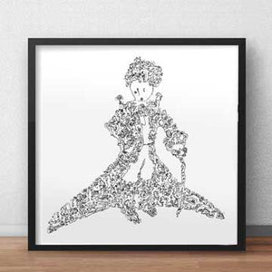 The Little Prince art print drawing saint exupery