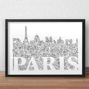 Paris art doodle print