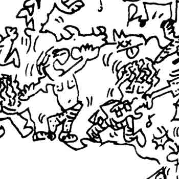 axl rose drawing detail black ink