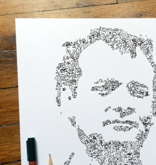bill murray ghostbuster doodle artwork ink drawing