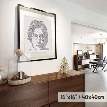 John Lennon doodle art ink drawing