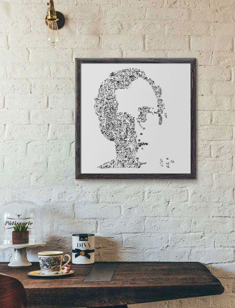 Keith Haring black and white drawing